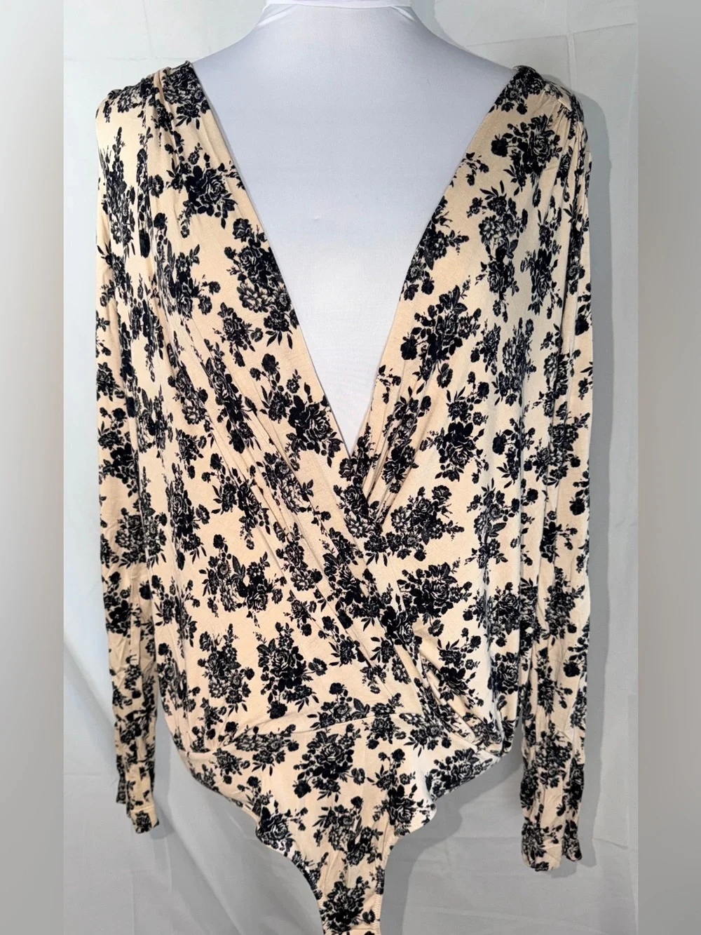 Free People Printed Turnt Long Sleeve Bodysuit